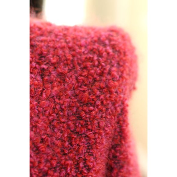 ARMANI COLLEZIONI Magenta Boucle Jacket Blazer - Picture 5 of 7